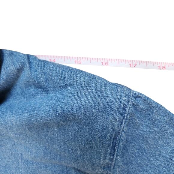 Bryn Connelly denim dress modest VINTAGE size 8 - Picture 6 of 8